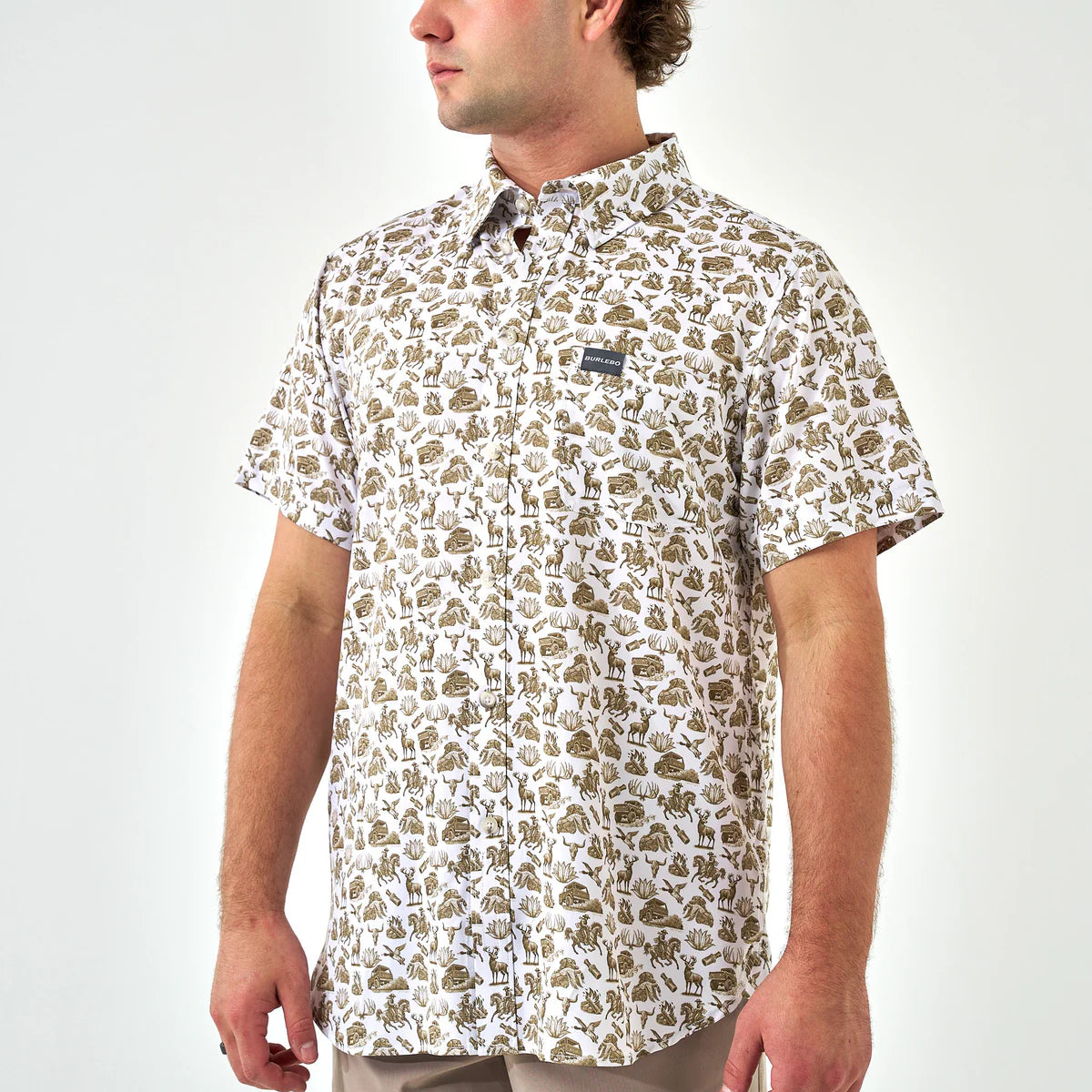 BURLEBO Performance Button Up - Into the Wild