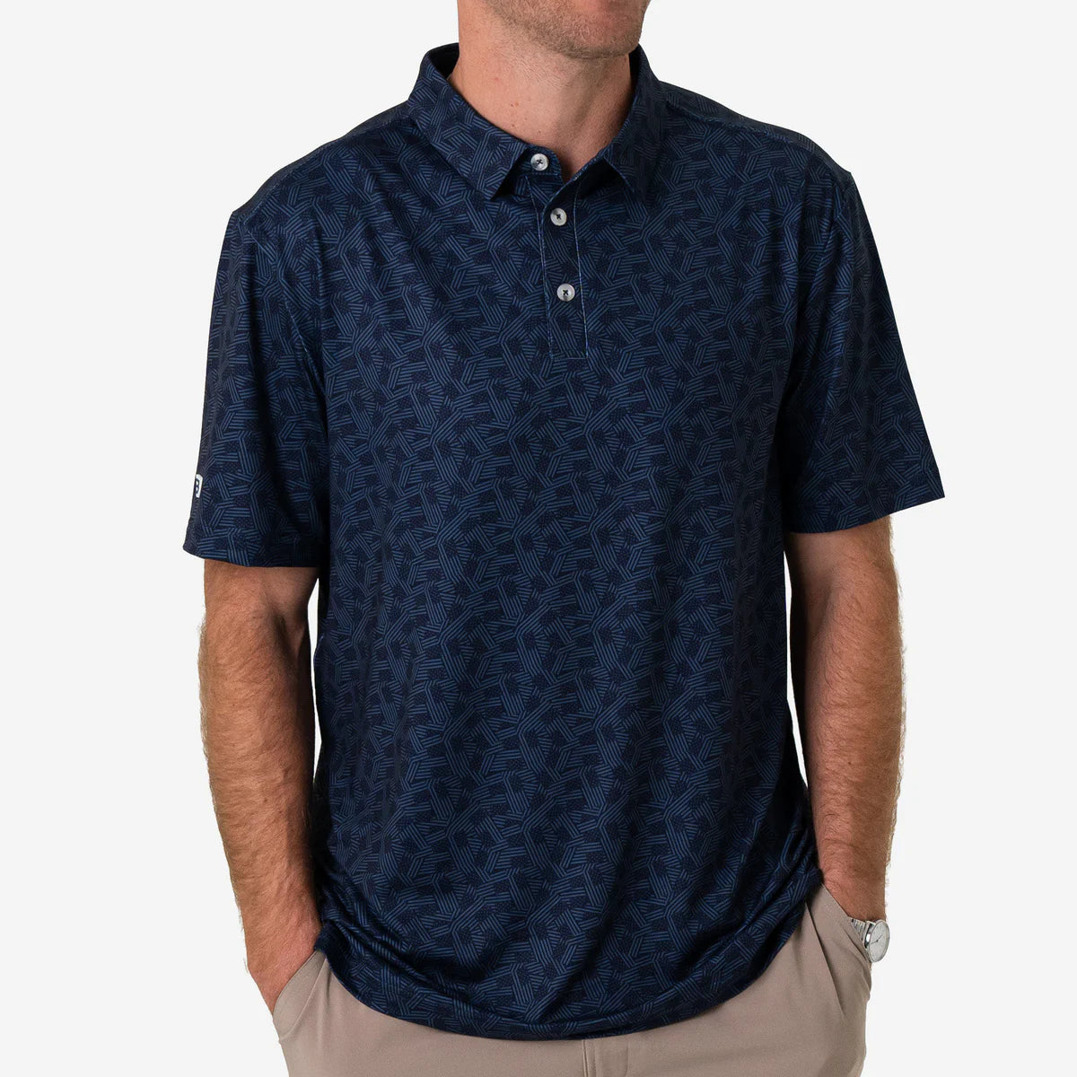 BULEBO - Performance Polo - Stars and Stripes - Navy