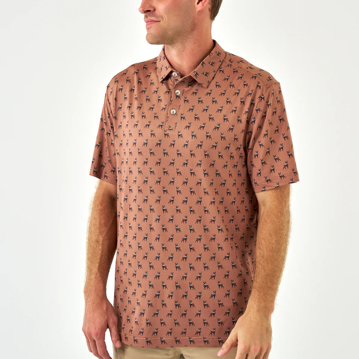 BURLEBO Performance Polo - Whitetail Deer Brown