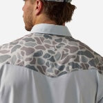 BURLEBO WESTERN SHIRT- GREY & CLASSIC DEER CAMO