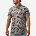 BURLEBO PERFORMANCE BUTTON UP- MALLARD MAYHEM