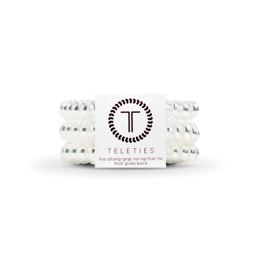 TELETIES CRYSTAL CLEAR HAIR TIES- SMALL
