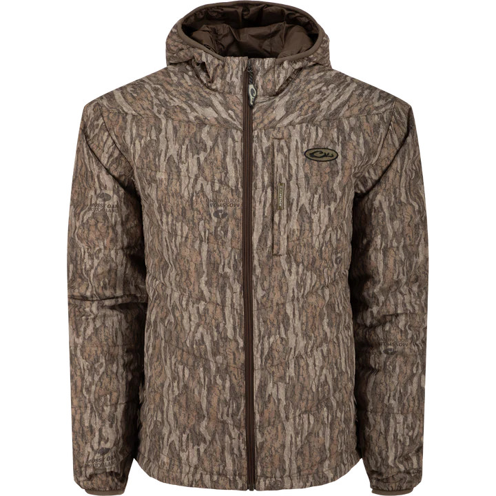 DRAKE MST Synthetic Down Hooded Jacket (MOSSY OAK BOTTOMLAND)