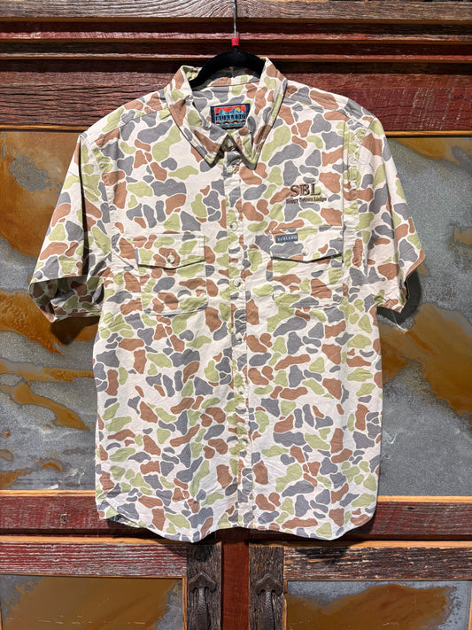 BURLEBO ROCK CAMO SHORT SLEEVE BUTTON UP