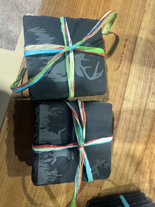 Set of 4 Slate Coasters - KATIE COOPER