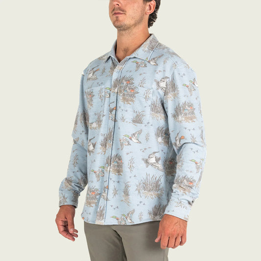 MARSHWEAR FIRESIDE OVERSHIRT (BABY BLUE DUCK)