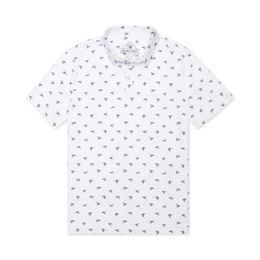 BURLEBO WHITE MALLARD PERF. POLO (DUCKS FLYING IN)