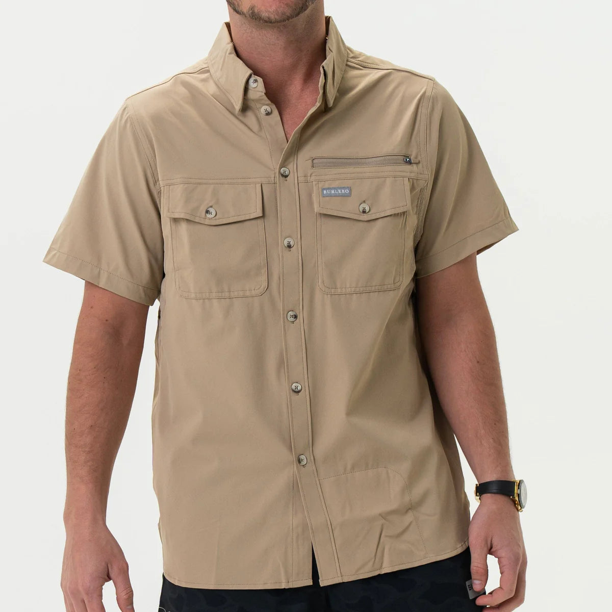 BURLEBO Performance Button Up - White Camo
