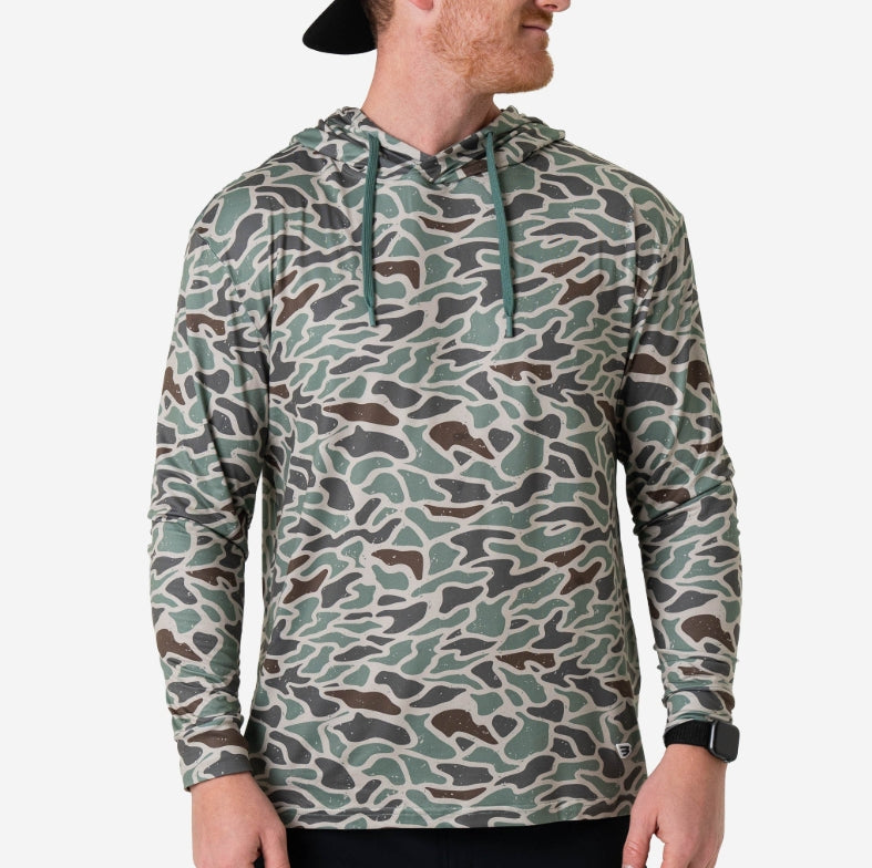 BURLEBO PERFORMANCE HOODIE- RETRO DUCK CAMO