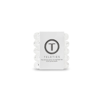 TELETIES CRYSTAL CLEAR HAIR TIES- SMALL