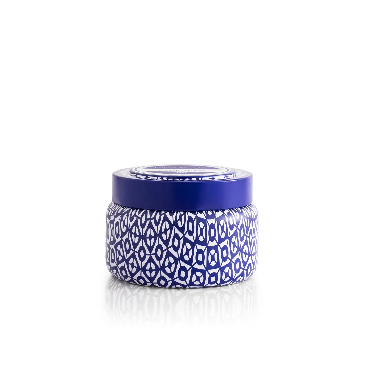 CAPRI BLUE VOLCANO PRINTED TIN CANDLE