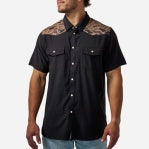 BURLEBO WESTERN SHIRT- BLACK & GAUGE CAMO